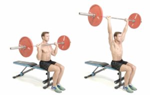 Seated barbell press