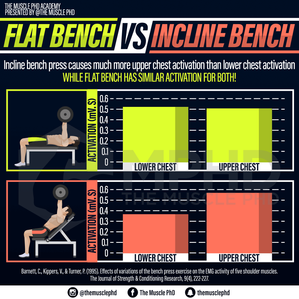 Flat Barbell Bench Press VS Incline Barbell Bench Press