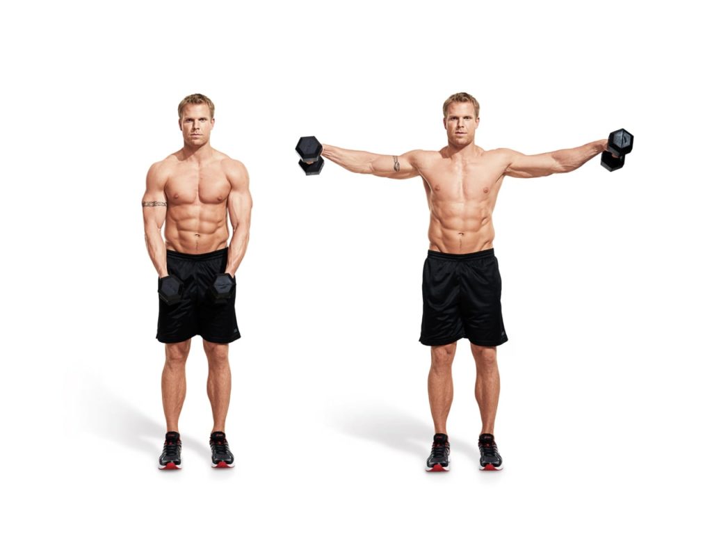 Shoulder Exercises The Most Effective Shoulder Exercises With   Standing Dumbbell Side Laterals 1 1024x768 